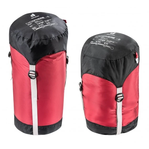 Deuter Exosphere -6° L Schlafsack Cranberry-fire RV Rechts 5 Deuter Exosphere -6° L Schlafsack Cranberry-fire RV Rechts – Bild 5