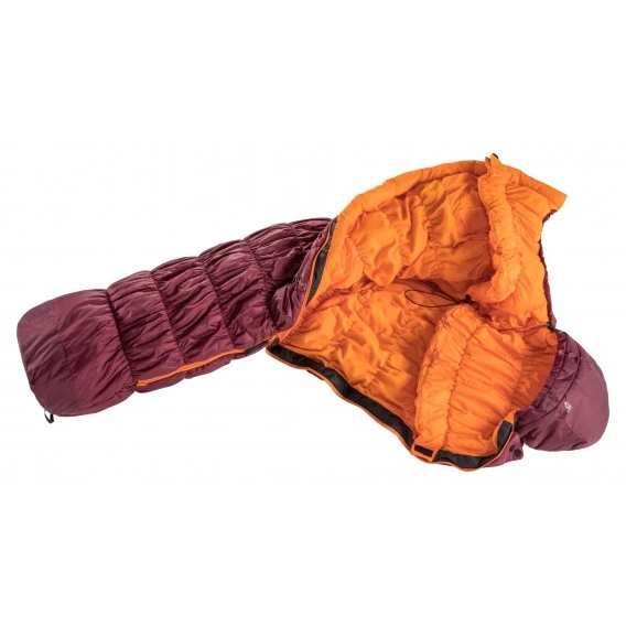 Deuter Exosphere -6° SL Schlafsack Maron-mango RV Rechts 2 Deuter Exosphere -6° SL Schlafsack Maron-mango RV Rechts – Bild 2